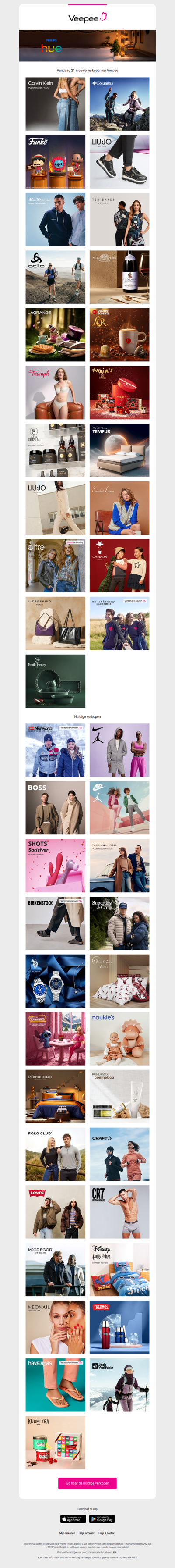 Vandaag: Calvin Klein, Columbia, Funko en 17 andere verkopen op Veepee