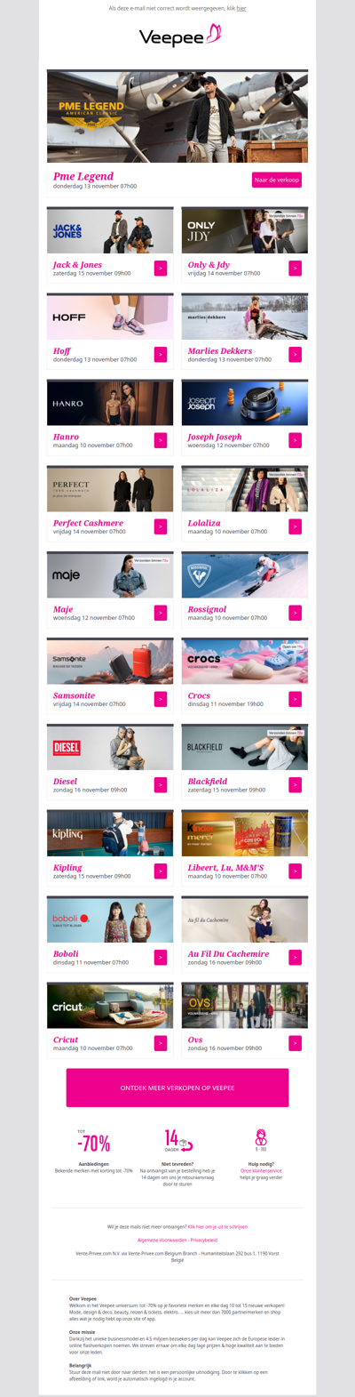 Deze week: Pme Legend, Jack & Jones, Only & Jdy, Hoff, Marlies Dekkers en meer!