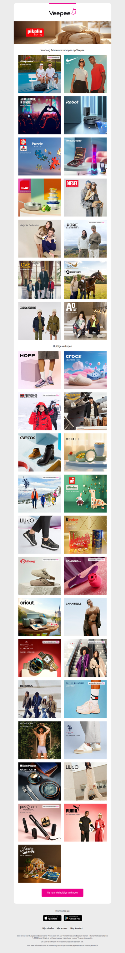 Vandaag: Padel, NIKE GOLF, Ariana Grande in concert | Hotel + tickets en 11 andere verkopen op Veepee