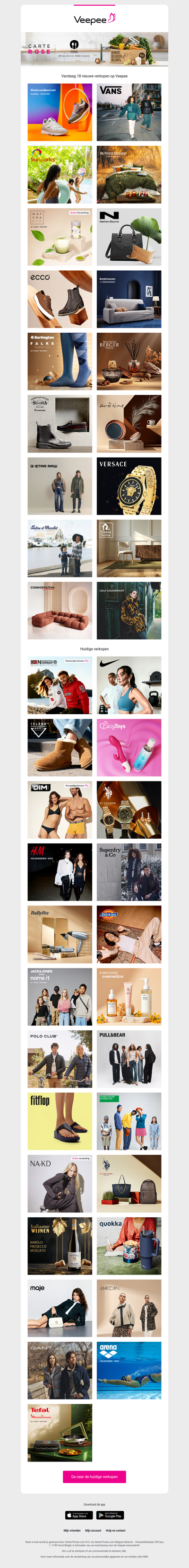 Vandaag: Floris van Bommel, Vans, Sunparks en 15 andere verkopen op Veepee