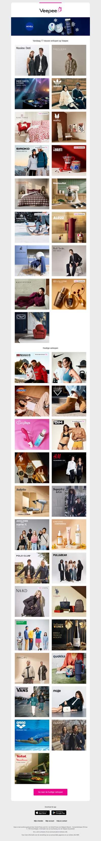 Vandaag: Massimo Dutti, Profuomo, David Guetta | Concert in Parijs en 14 andere verkopen op Veepee