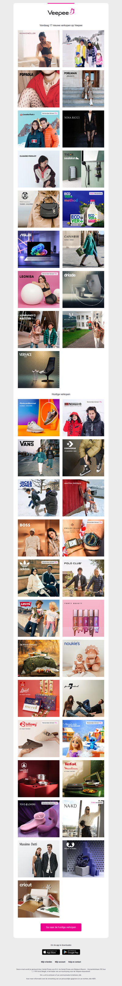 Vandaag: Hunkemöller, U.S. Polo Assn, Pdpaola en 14 andere verkopen op Veepee