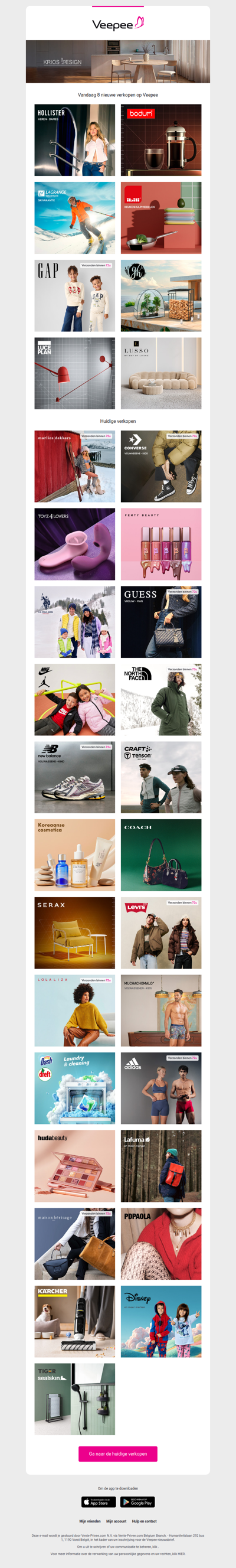 Vandaag: Hollister, BODUM, Lagrange Vacances | Skivakantie en 5 andere verkopen op Veepee