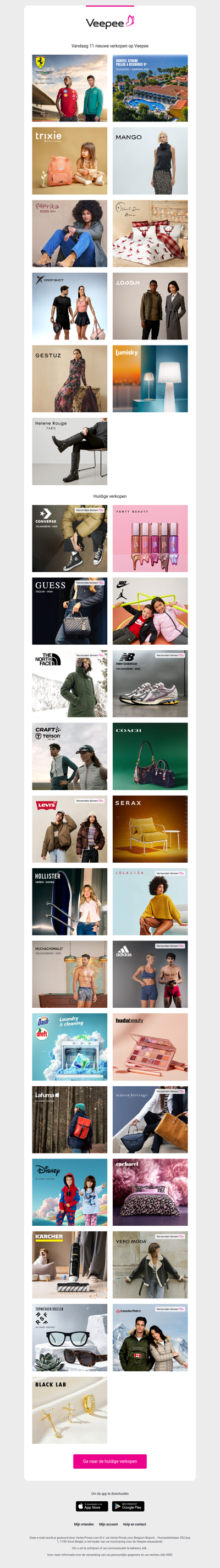 Vandaag: Fanwear, Acrotel Athena Pallas 5*, Trixie Baby en 8 andere verkopen op Veepee