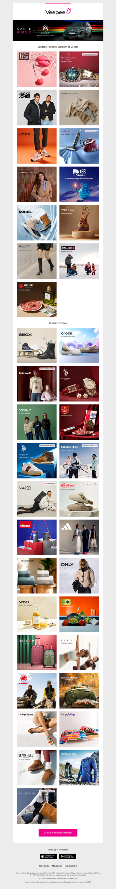 Vandaag: 1969 , Philipp Blanc, Jack & Jones en 10 andere verkopen op Veepee