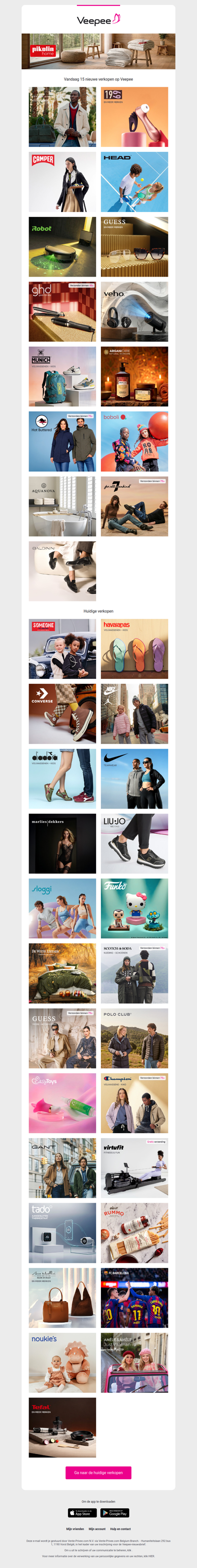 Vandaag: Tommy Hilfiger, 1969 & Eros Veneziani, Camper en 12 andere verkopen op Veepee