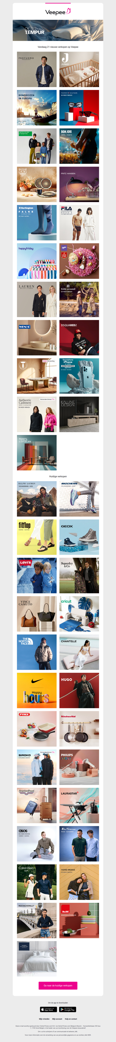 Vandaag: Profuomo, Jollein, Rondreizen in Europa en 17 andere verkopen op Veepee