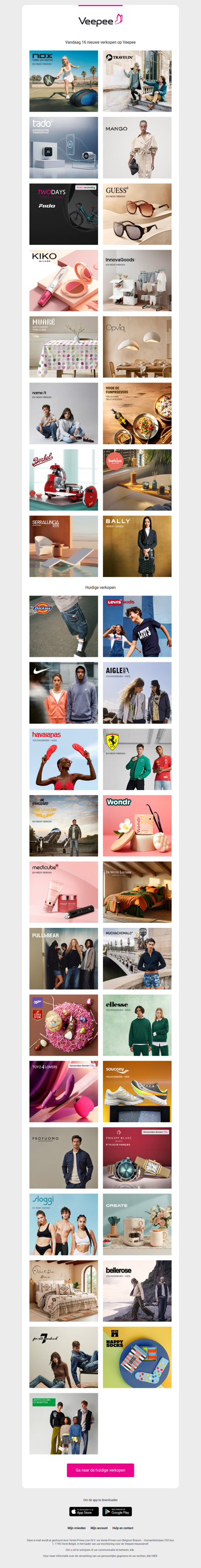 Vandaag: Padel, Travelin', TADO en 13 andere verkopen op Veepee