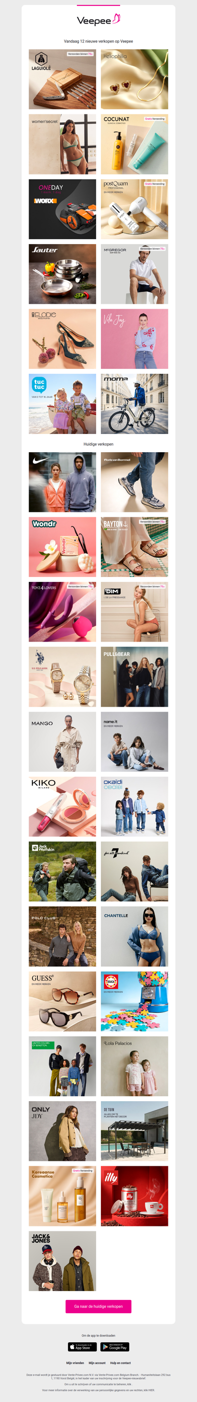 Vandaag: Laguiole , Heliophilia, Women'secret en 9 andere verkopen op Veepee