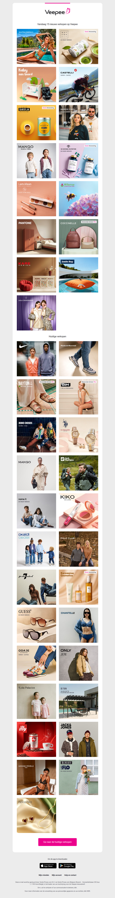 Vandaag: Marlies Dekkers, Matcha and CO, Baby aan bord en 12 andere verkopen op Veepee