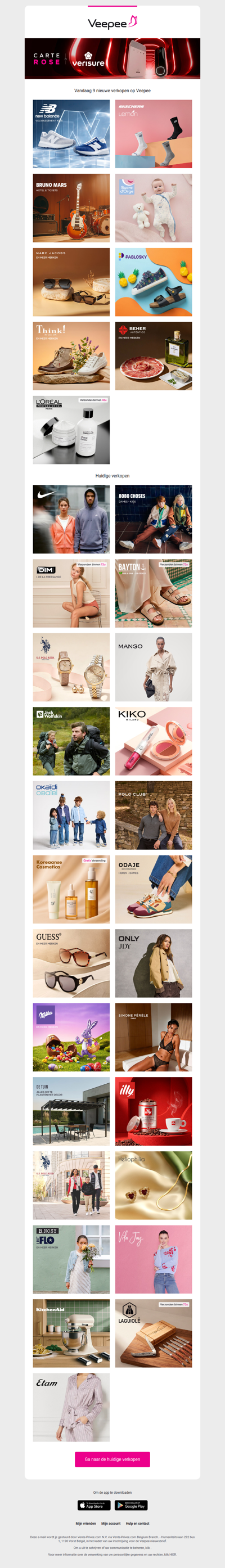 Vandaag: New Balance, Skechers, Lemon & d'autres marques , BRUNO MARS | Tickets + hotel en 6 andere verkopen op Veepee