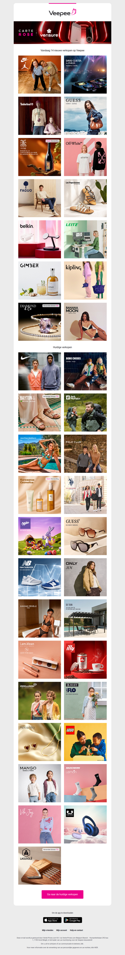 Vandaag: Nike et Jordan Kids, David Guetta | Concert in Parijs, Timberland en 11 andere verkopen op Veepee