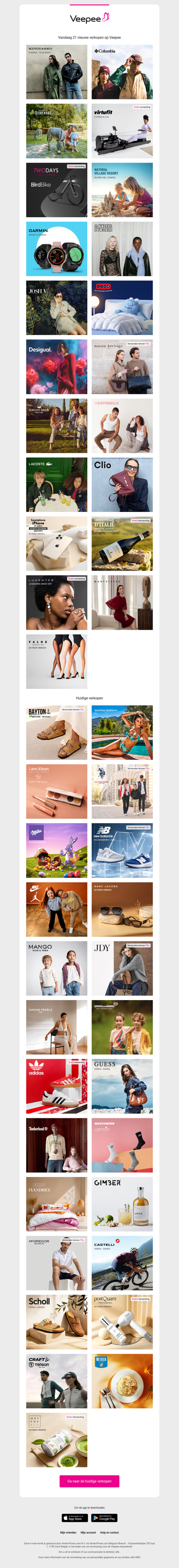 Vandaag: Scotch & Soda, Columbia, Vakantiepark Dierenbos en 18 andere verkopen op Veepee