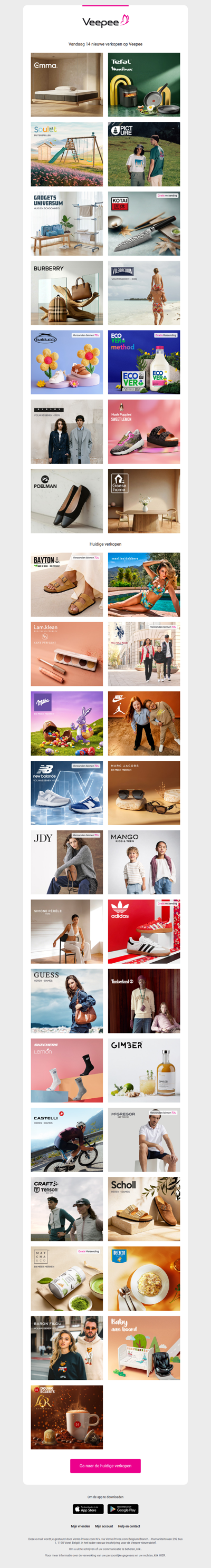 Vandaag: Emma Sleep, Tefal et Moulinex, SOULET en 11 andere verkopen op Veepee