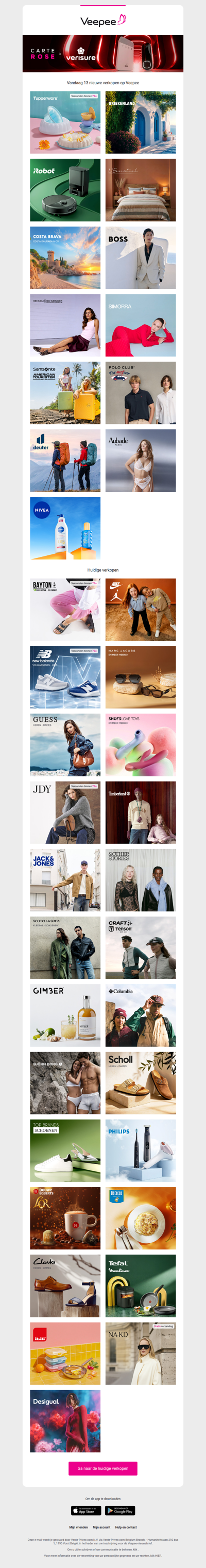 Vandaag: Tupperware, Griekenland, IROBOT en 10 andere verkopen op Veepee