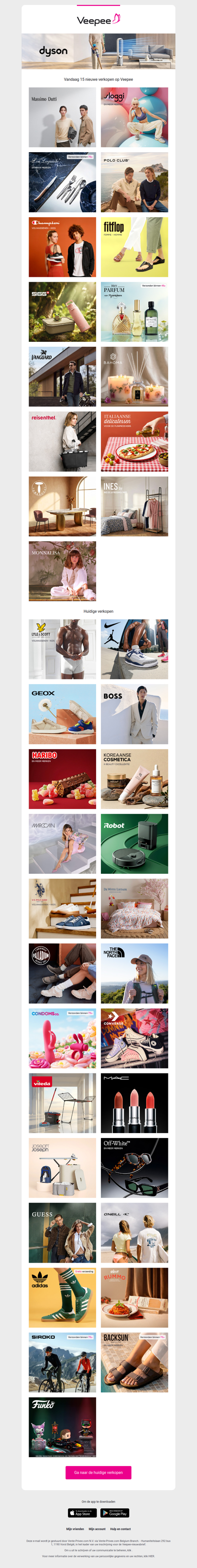 Vandaag: Massimo Dutti, Sloggi, Esprit, Marc O' Polo und Joop, Lou Laguiole en 12 andere verkopen op Veepee