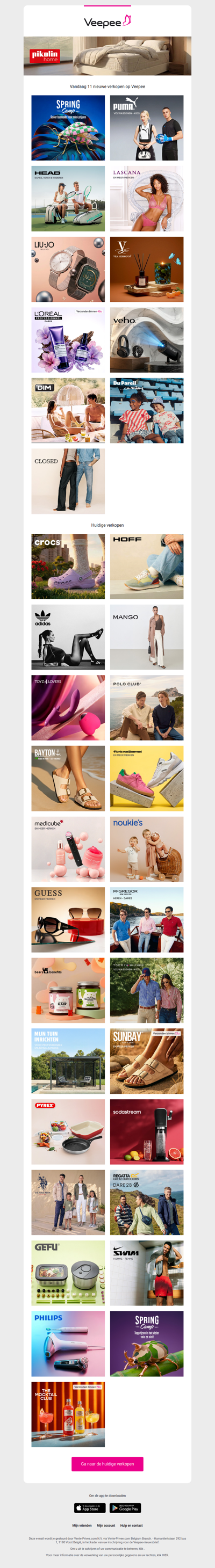 Vandaag: Spring Camp, Puma, Head Sportswear en 8 andere verkopen op Veepee