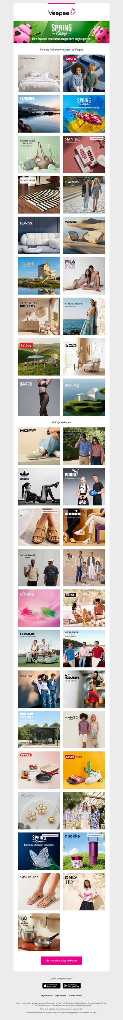 Vandaag: De Witte Lietaer, Levi's® Kids, Tenerife en 15 andere verkopen op Veepee