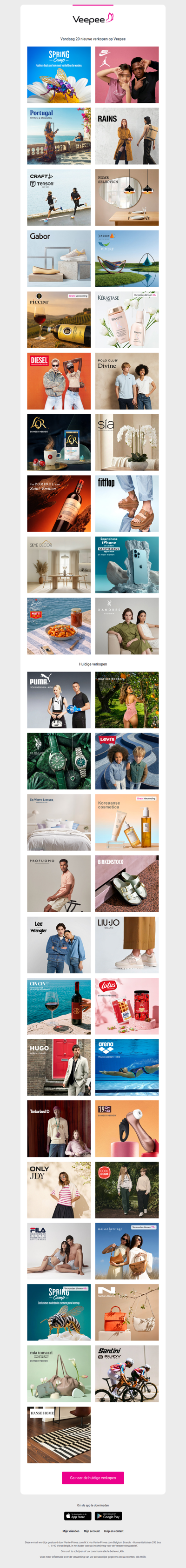 Vandaag: Spring Camp, Nike et Jordan Kids, Portugal en 17 andere verkopen op Veepee