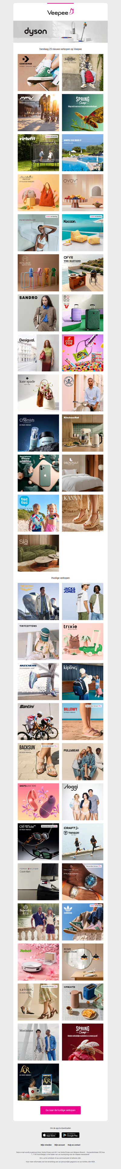 Vandaag: Converse, Eastpak, MMV Ski en 22 andere verkopen op Veepee