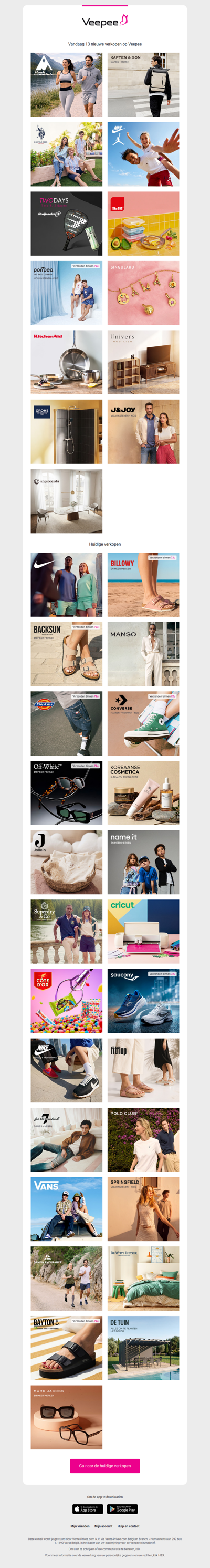 Vandaag: Peak Mountain, Kapten & Son, U.s. Polo Assn en 10 andere verkopen op Veepee