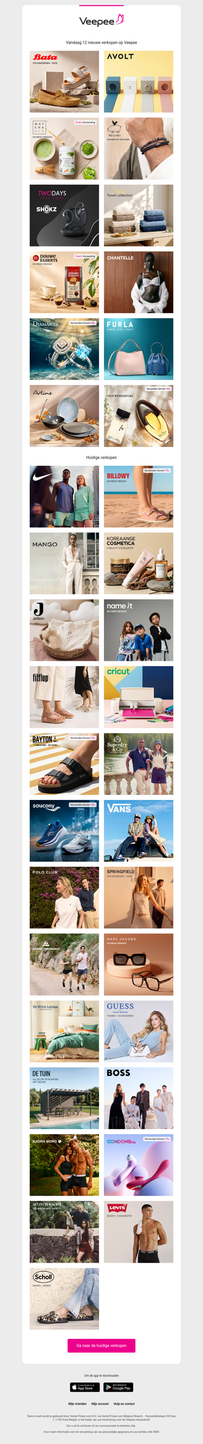 Vandaag: Bata, Avolt, Matcha and CO en 9 andere verkopen op Veepee