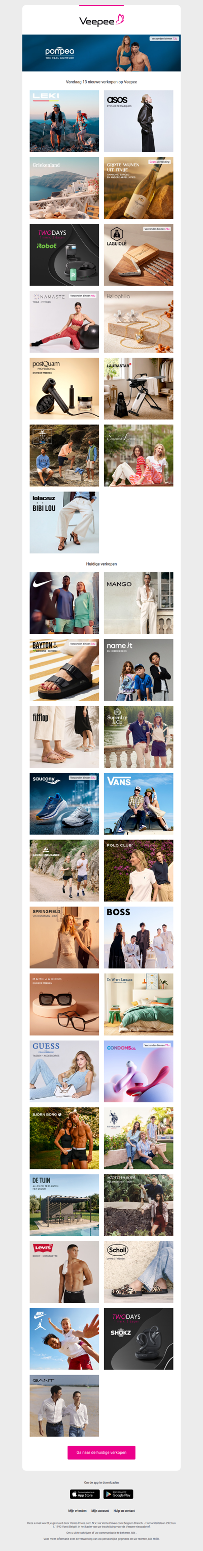 Vandaag: Leki, ASOS, Griekenland en 10 andere verkopen op Veepee