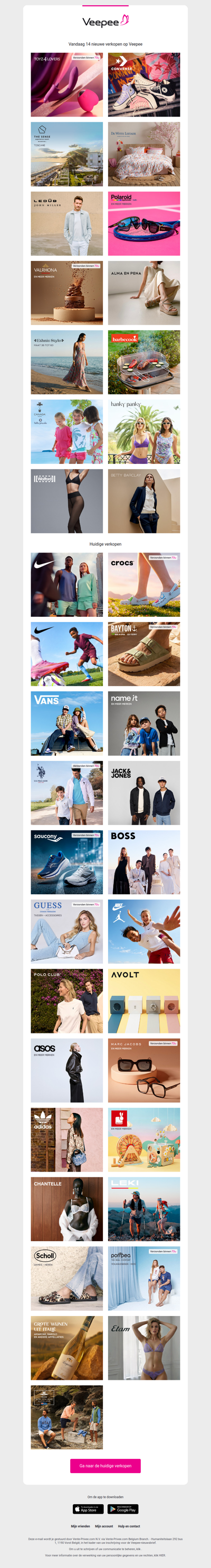 Vandaag: Toyz4Lovers, Converse, The Sense Experience Resort 5* en 11 andere verkopen op Veepee