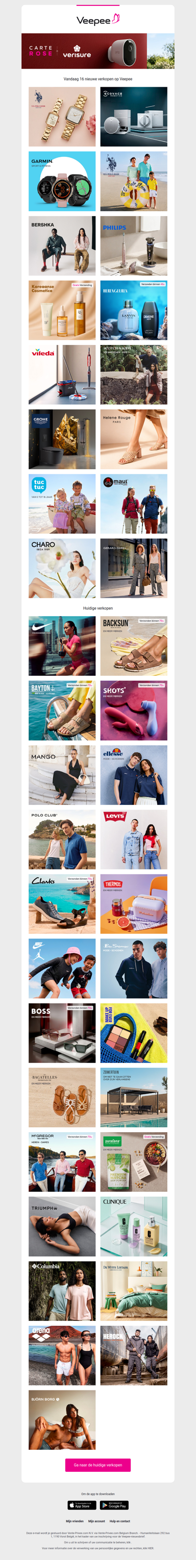 Vandaag: U.S. Polo Assn., Ecovacs, Garmin en 13 andere verkopen op Veepee