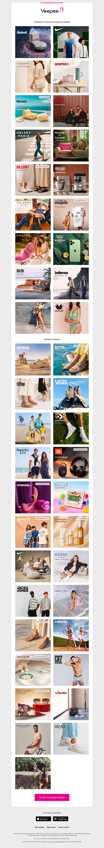 Vandaag: Irobot, Teamswear nike, Lia Biassoni en 15 andere verkopen op Veepee