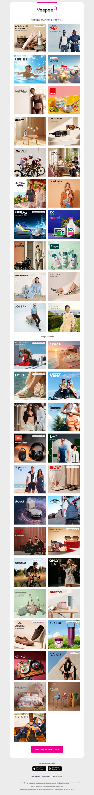 Vandaag: Koreaanse cosmetische, Dickies, Campings met animatie en 17 andere verkopen op Veepee