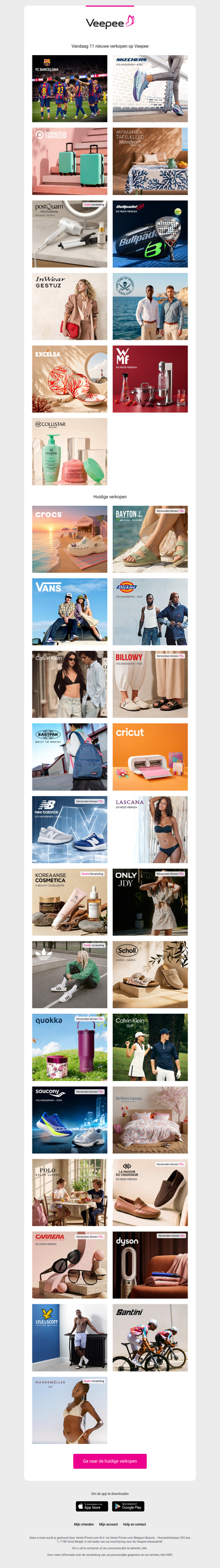 Vandaag: FcBarcelona, Skechers, Princess Traveler & Mc Gregor en 8 andere verkopen op Veepee