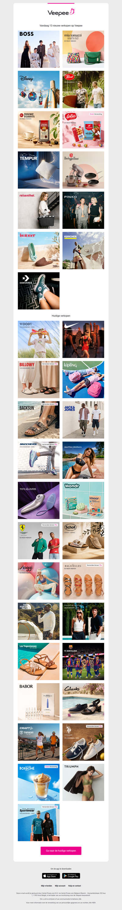 Vandaag: Boss, Summer Italian Bags , Disney en 10 andere verkopen op Veepee