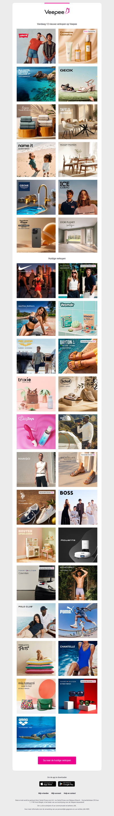 Vandaag: Levi's®, Koreaanse Cosmetica , Blu Hotel Laconia Village en 9 andere verkopen op Veepee