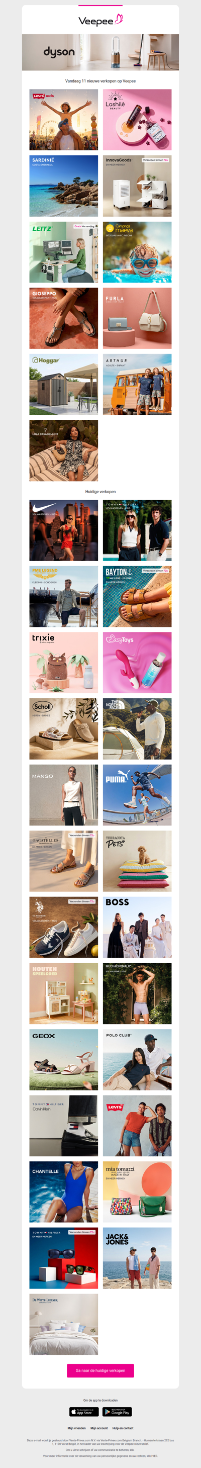 Vandaag: Levi's® Kids, Lashilé Beauty, Sardinië en 8 andere verkopen op Veepee