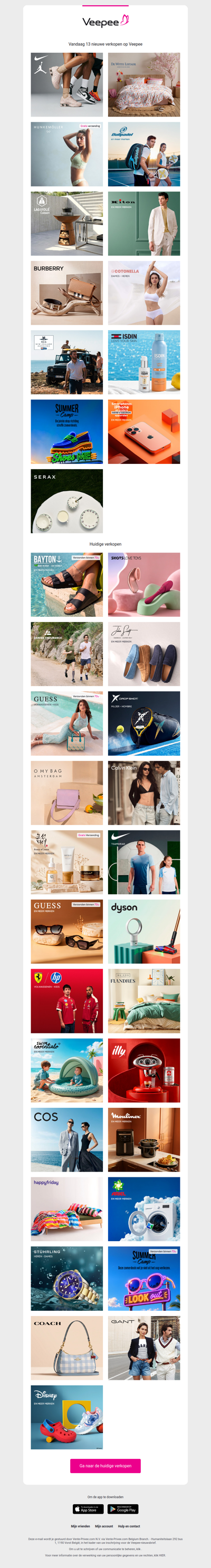Vandaag: Nike, De Witte Lietaer, Hunkemöller en 10 andere verkopen op Veepee