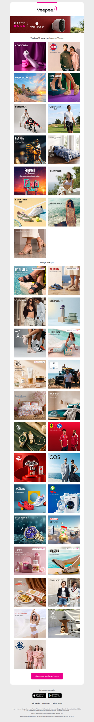 Vandaag: Condoms & Co, Colmar, Costa Brava & Dorada en 10 andere verkopen op Veepee