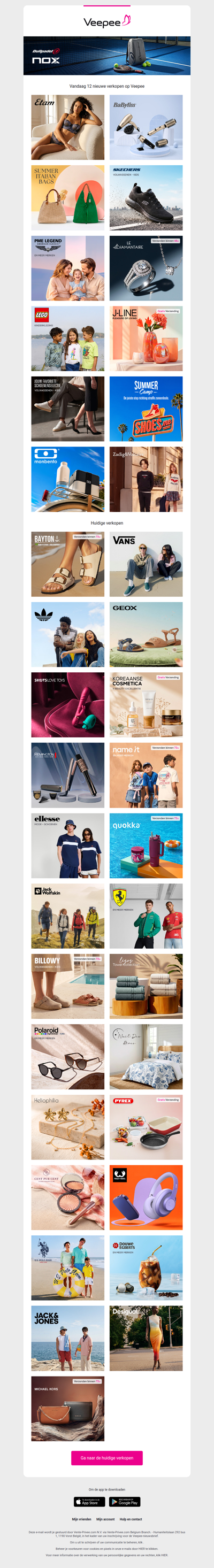 Vandaag: Etam, BaByliss, Summer Italian Bags  en 9 andere verkopen op Veepee