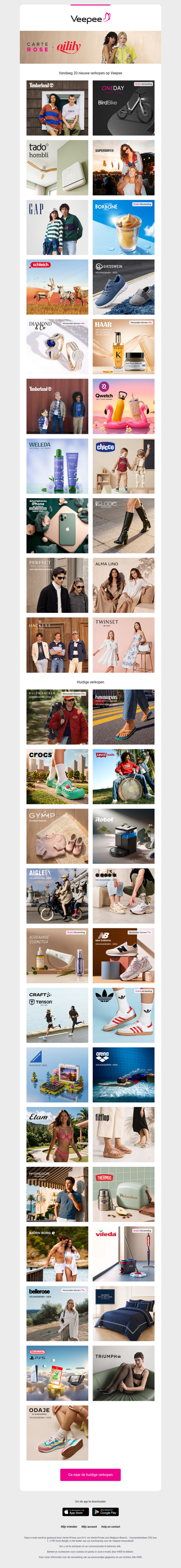 Vandaag: Timberland, BirdBike, Tado en 17 andere verkopen op Veepee