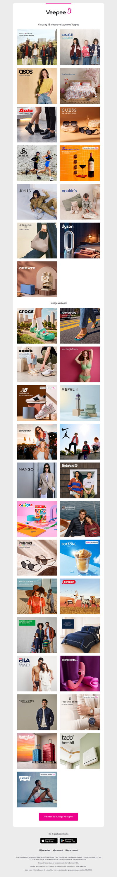 Vandaag: Tommy Hilfiger, Okaïdi, Asos en 10 andere verkopen op Veepee