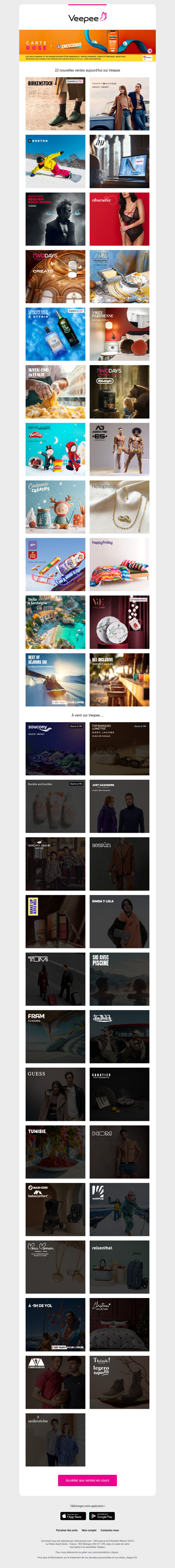 Bonjour, aujourd'hui Birkenstock, Tommy Hilfiger, Burton et 19 autres ventes sur Veepee