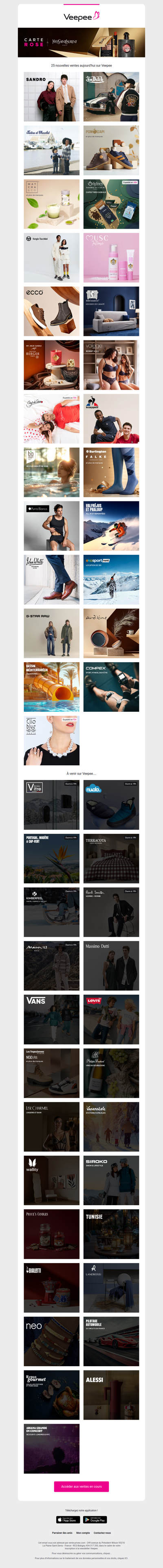 Bonjour, aujourd'hui Sandro, Von Dutch, Tartine et Chocolat et 22 autres ventes sur Veepee