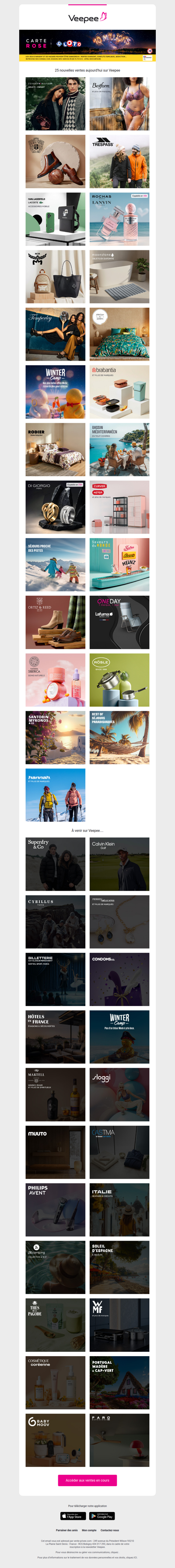 Aujourd'hui : Tommy Hilfiger, Bestform, Melvin & Hamilton et 22 autres ventes sur Veepee