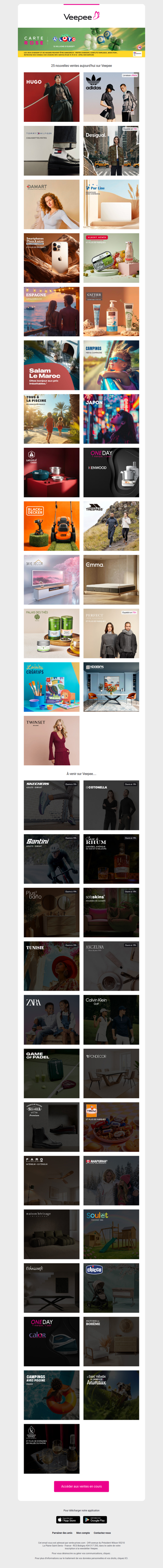 Aujourd'hui : Hugo, Adidas, Tommy Hilfiger et Calvin Klein et 22 autres ventes sur Veepee