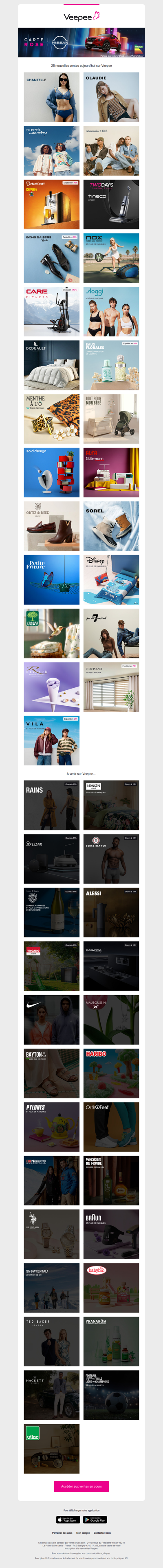 Bonjour, aujourd'hui Chantelle, Claudie, Du Pareil Au Même et 22 autres ventes sur Veepee