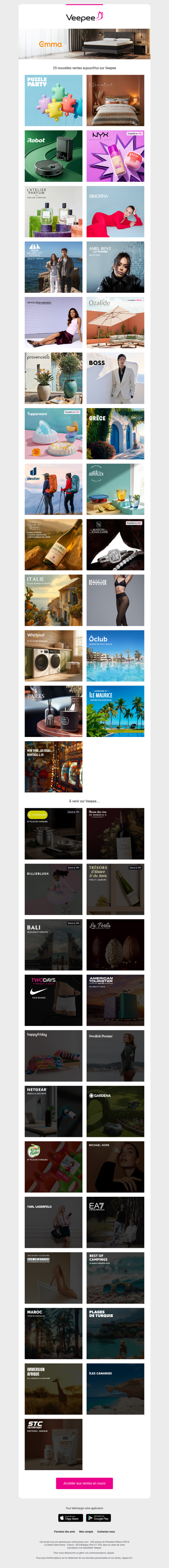 Aujourd'hui : Puzzles Party, L'essentiel, IROBOT et 22 autres ventes sur Veepee