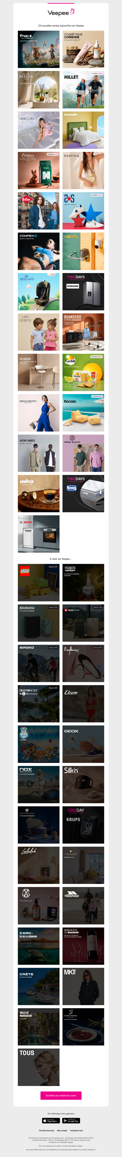 Bonjour, aujourd'hui Vacances de printemps - Billetterie, Cosmétique coréenne, Maison Berger et 22 autres ventes sur Veepee