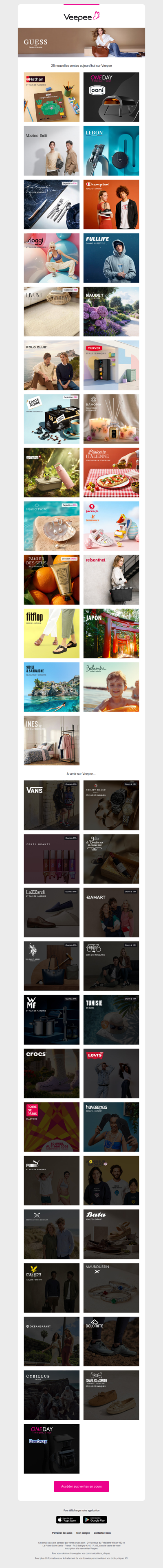 Aujourd'hui : Nathan, Ooni, Massimo Dutti et 22 autres ventes sur Veepee