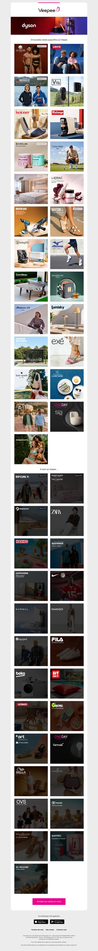 Aujourd'hui : Le Desir, Levi's® Kids, Geographical Norway et 22 autres ventes sur Veepee