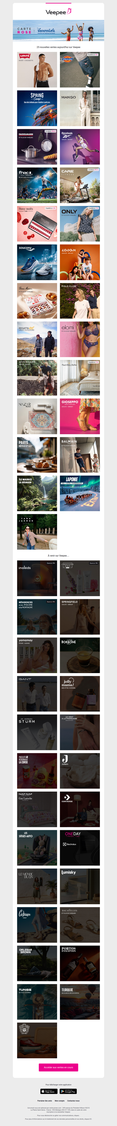 Aujourd'hui : Levi's®, Dickies, Spring camp et 22 autres ventes sur Veepee